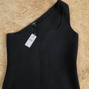 Express Black One-Shoulder Tank Top